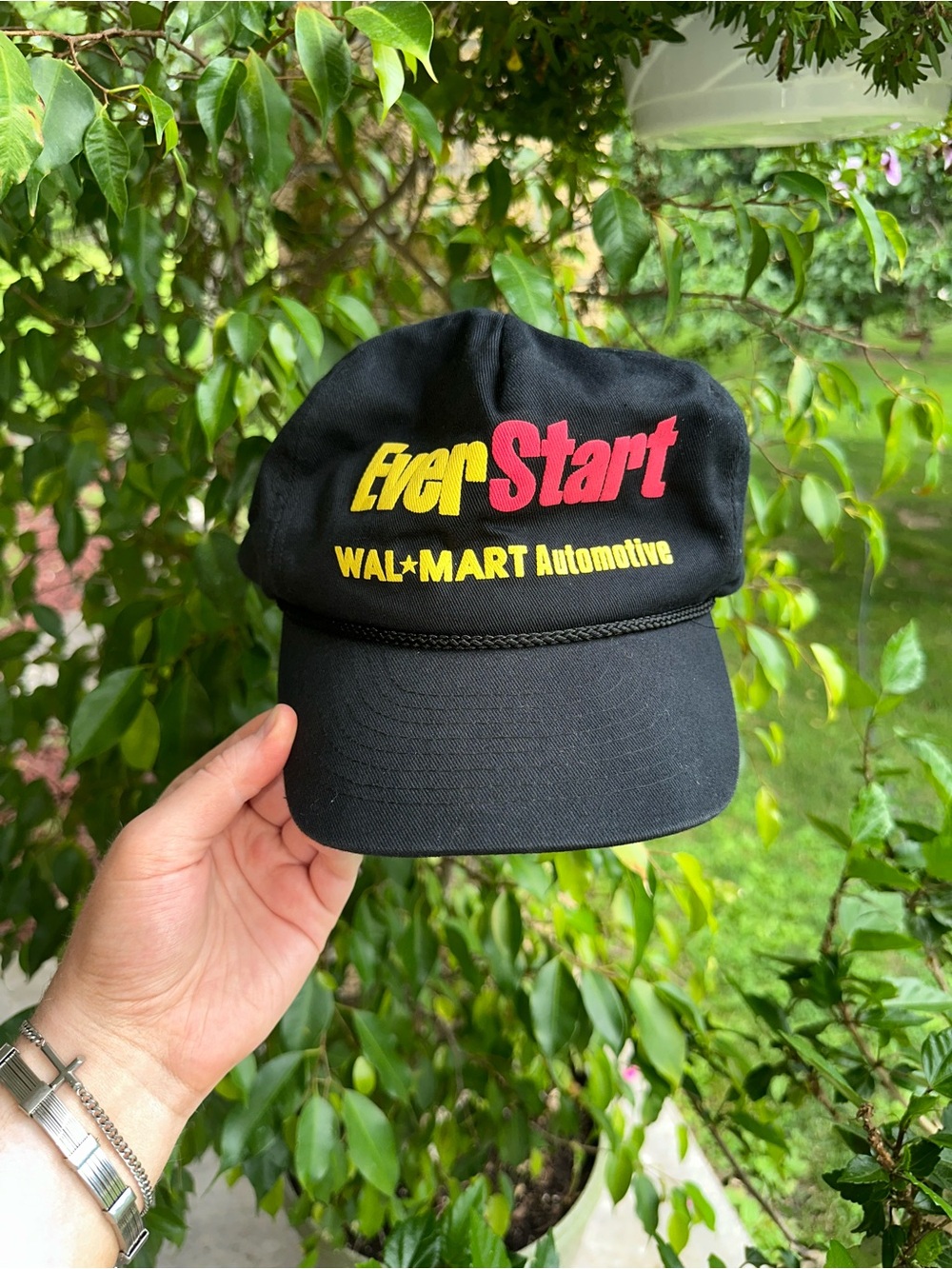 Vintage Walmart Automotive EverStart black trucker hat